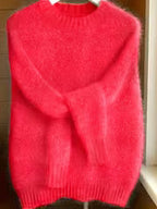Women's Brushed Mohair Blend Raglan Sweater