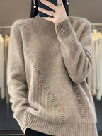 Women's Plus Size Semi-High Neck Casual Pullover