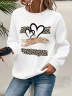 Women's Casual Crew Neck Graphic Print Sweatshirt