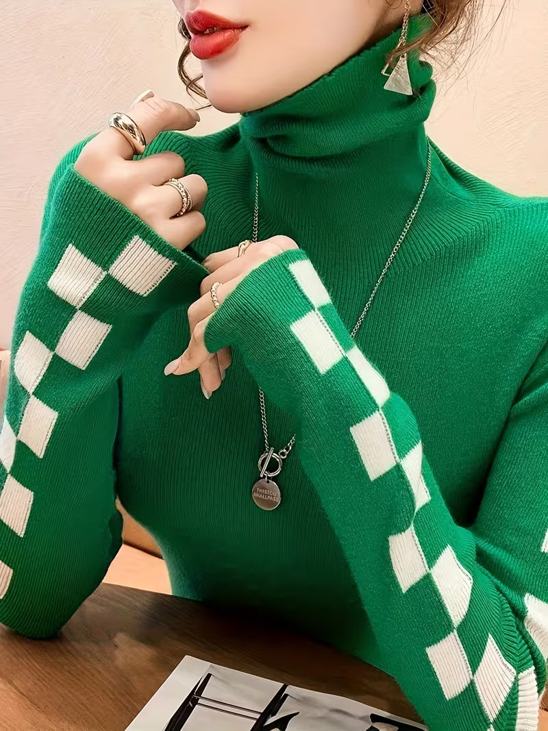 Women's High-Neck Slim-Fit Base Layer Sweater