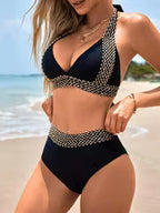 Women's Golden Wave Split Bikini Swimsuit