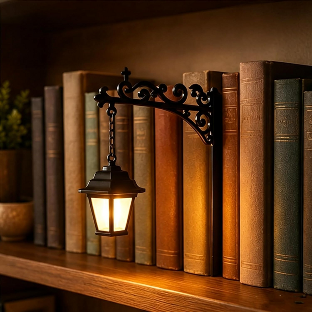 Wizard-Themed Book Nook LED Lantern Decor
