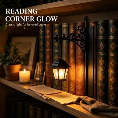 Wizard-Themed Book Nook LED Lantern Decor