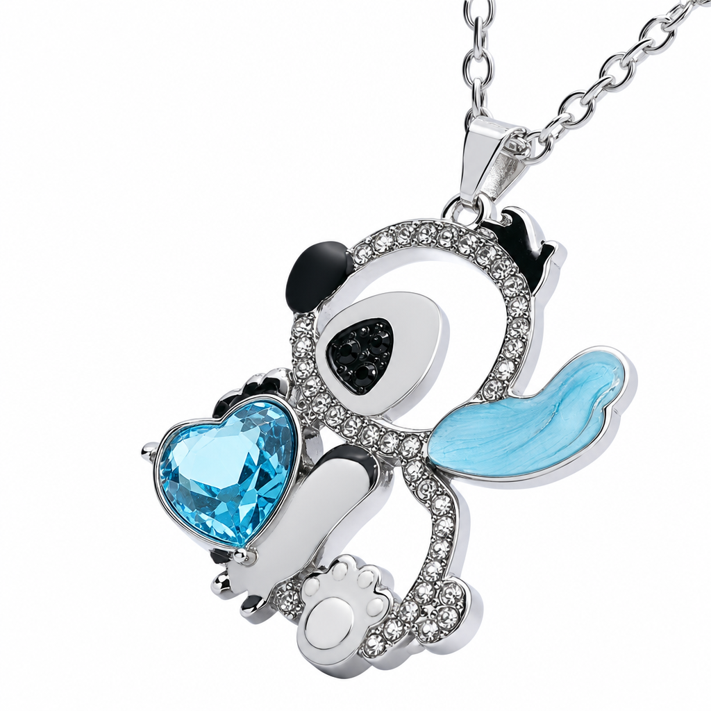 Crystal Heart Celestial Pendant Necklace