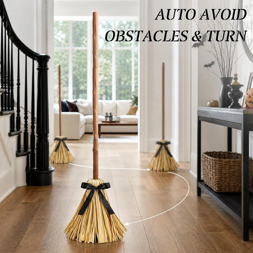 Animated Dancing Broom Wizard-Themed Halloween Decor