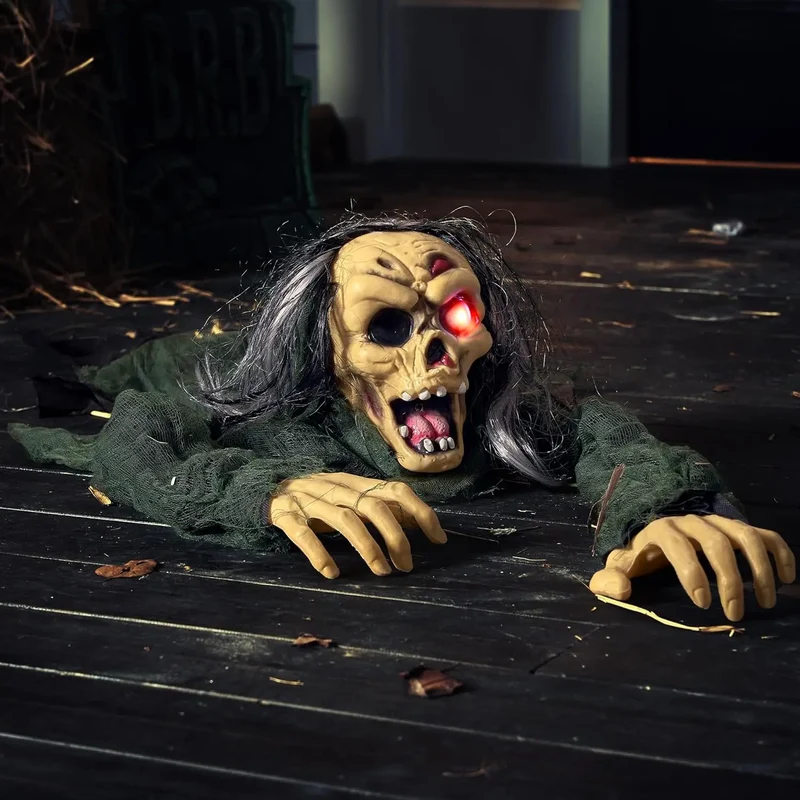 Crawling Zombie Groundbreaker Light-Up Outdoor Prop