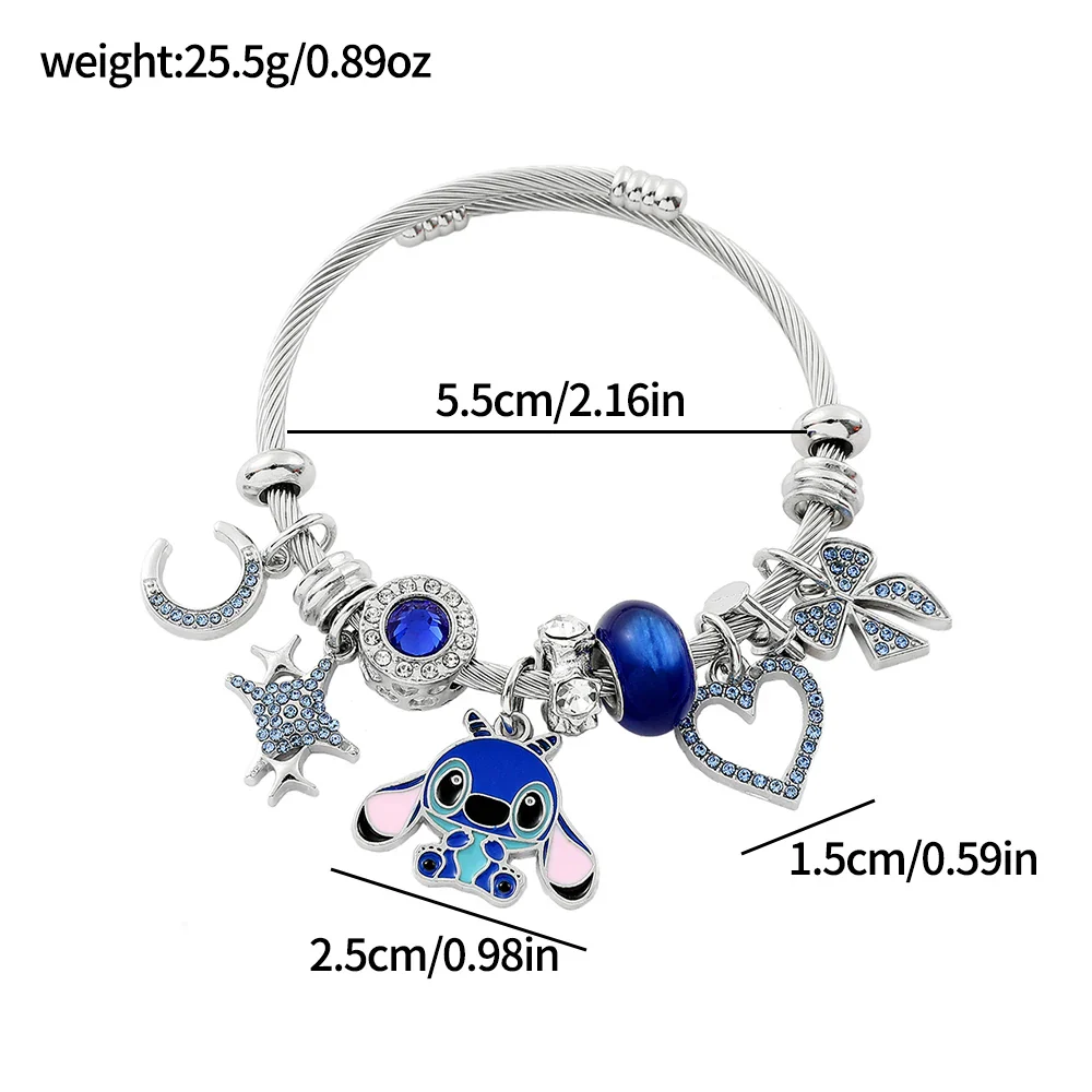 Blue Cartoon Charm Bracelet