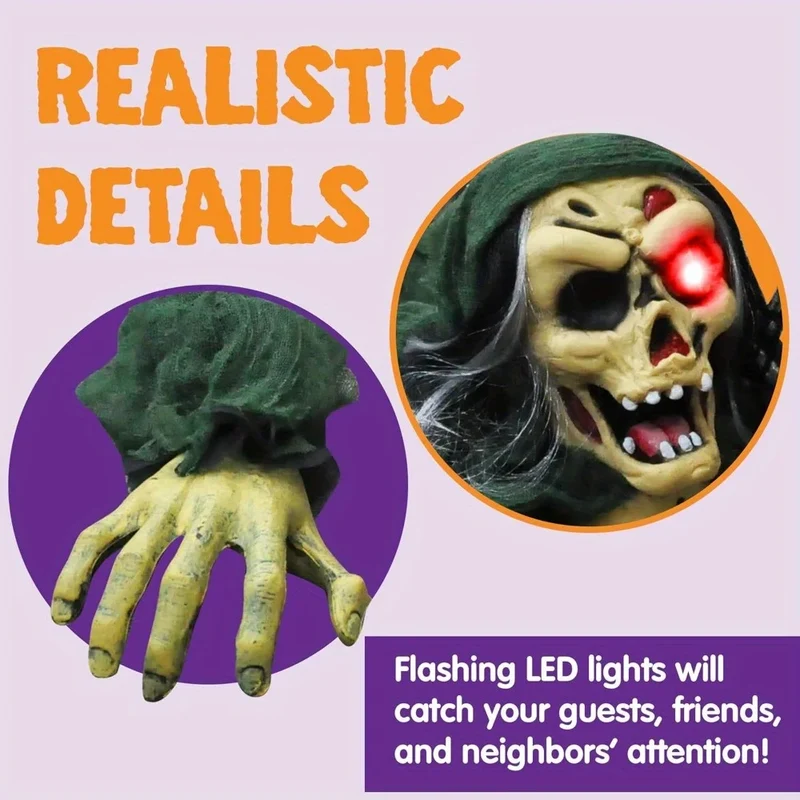 Crawling Zombie Groundbreaker Light-Up Outdoor Prop