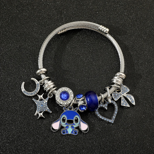 Blue Cartoon Charm Bracelet