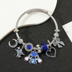 Blue Cartoon Charm Bracelet